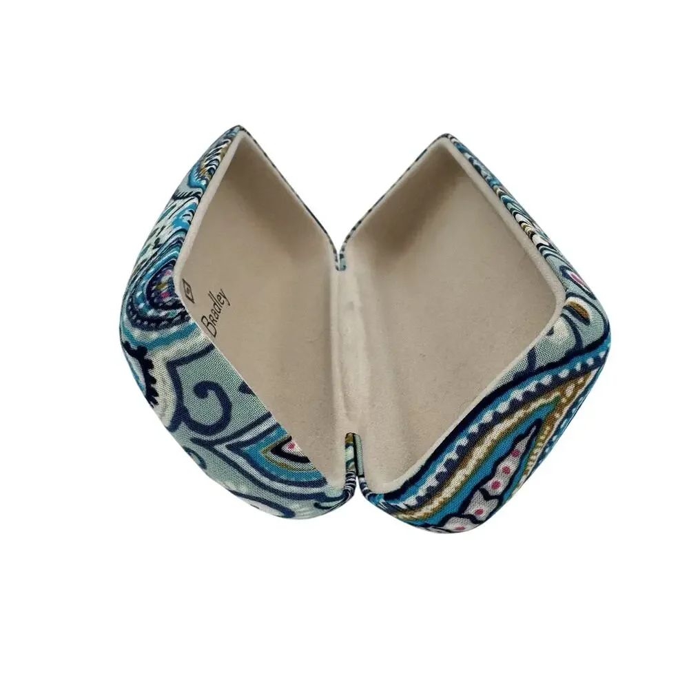 Vera Bradley Daisy Dot Blue Floral Paisley Hardshell Clam Eyeglasses Case